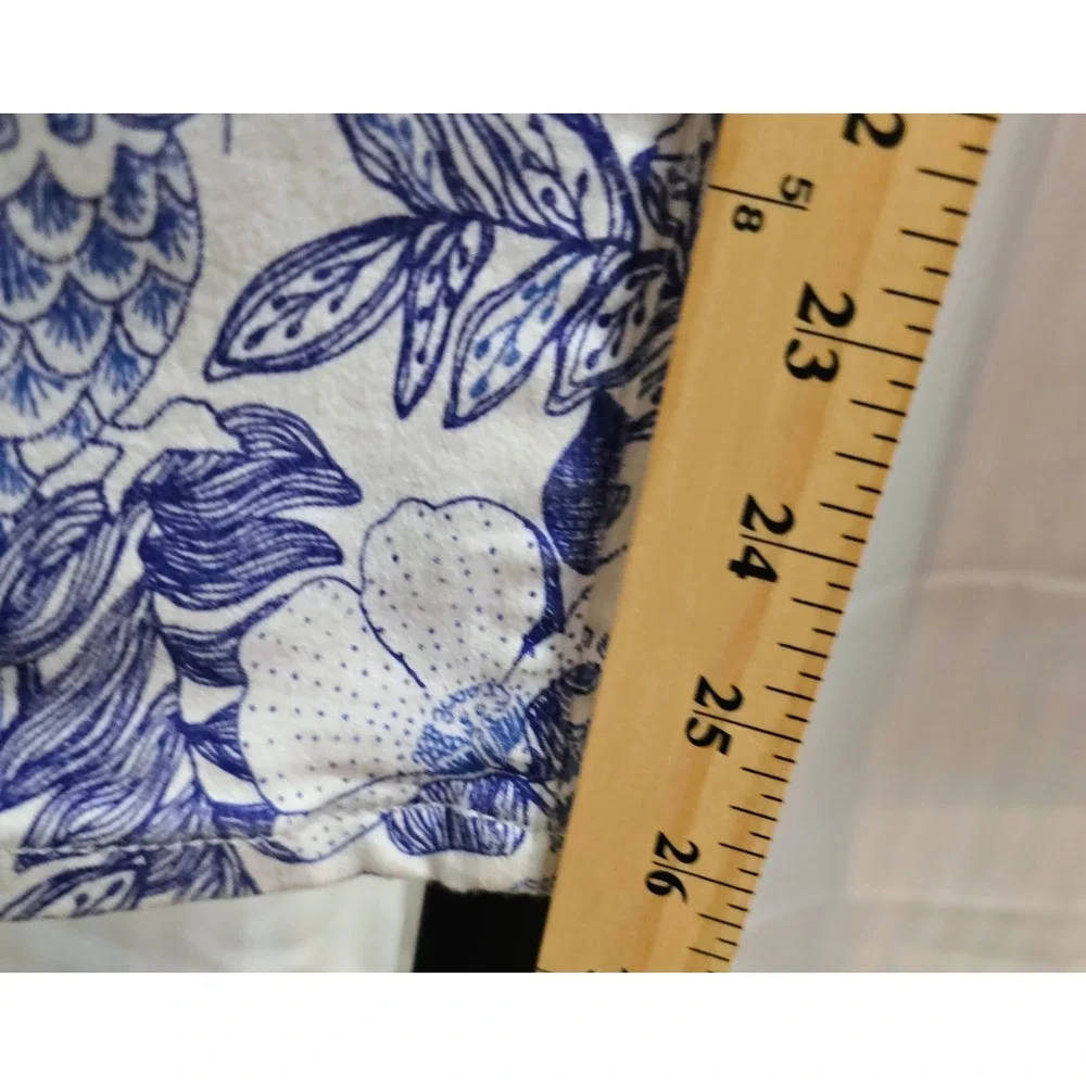 Vineyard Vines Women's US 4 Floral Print Skinny Jeans Blue White Y2K Cottagecore